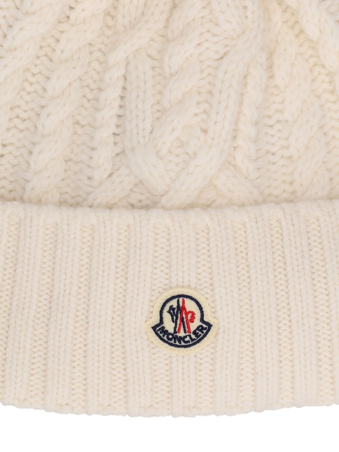 Shop Moncler Tricot Wool & Cashmere Hat In White