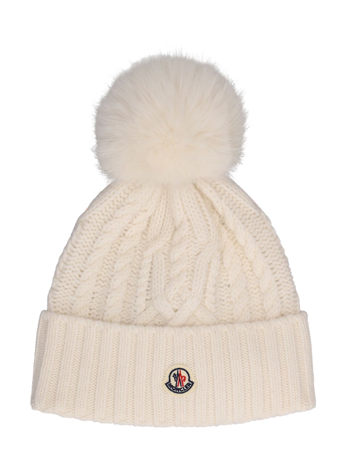 Moncler Tricot Wool & Cashmere Hat In White