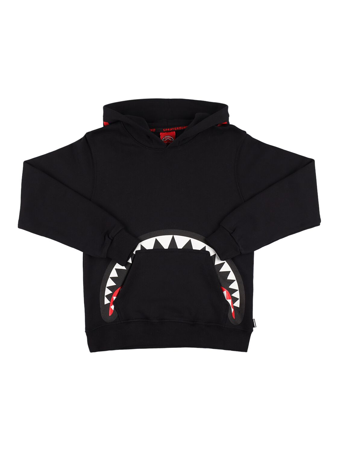 Printed Cotton Hoodie in Black - BAPE Kids