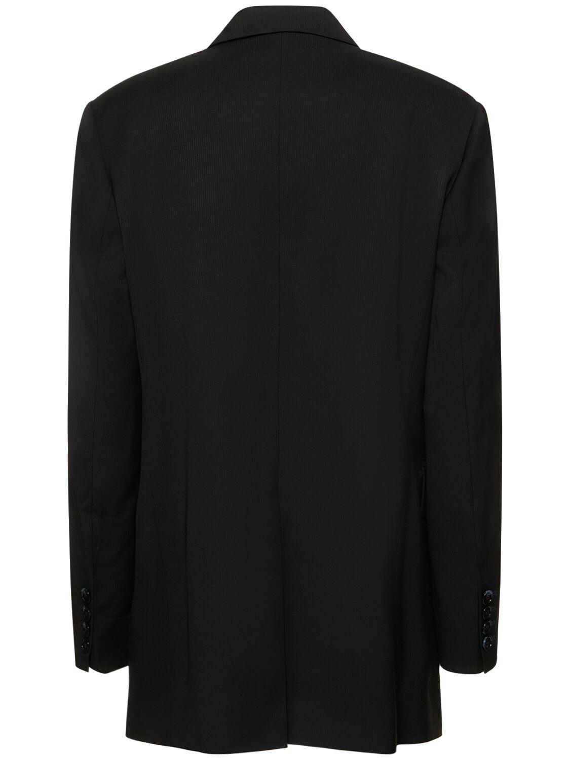 Shop Acne Studios Oversized Herringbone Jacket In Black