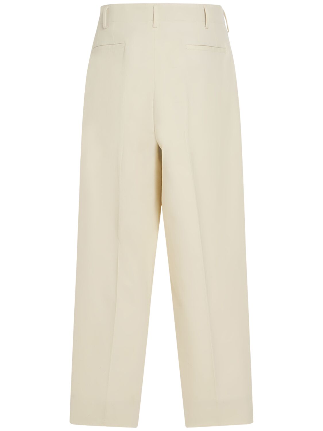 Shop Loro Piana Gosens Pleated Cotton Straight Pants In White