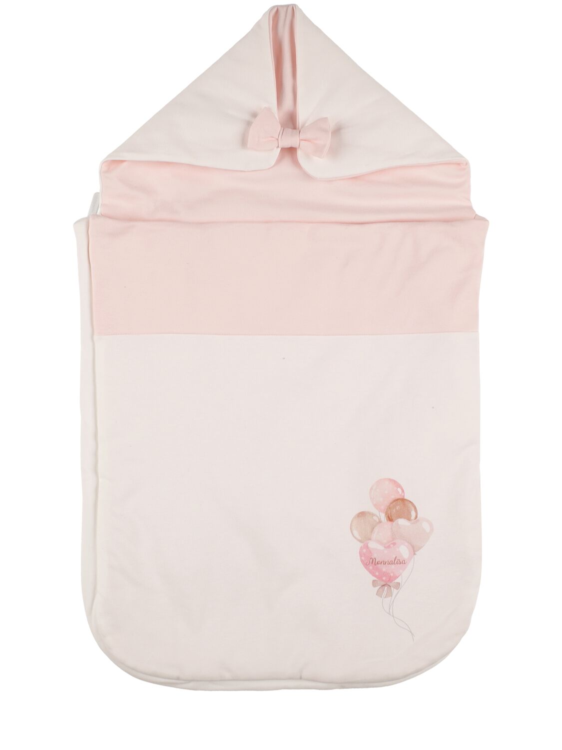Monnalisa Cotton Sleeping Bag In Pink