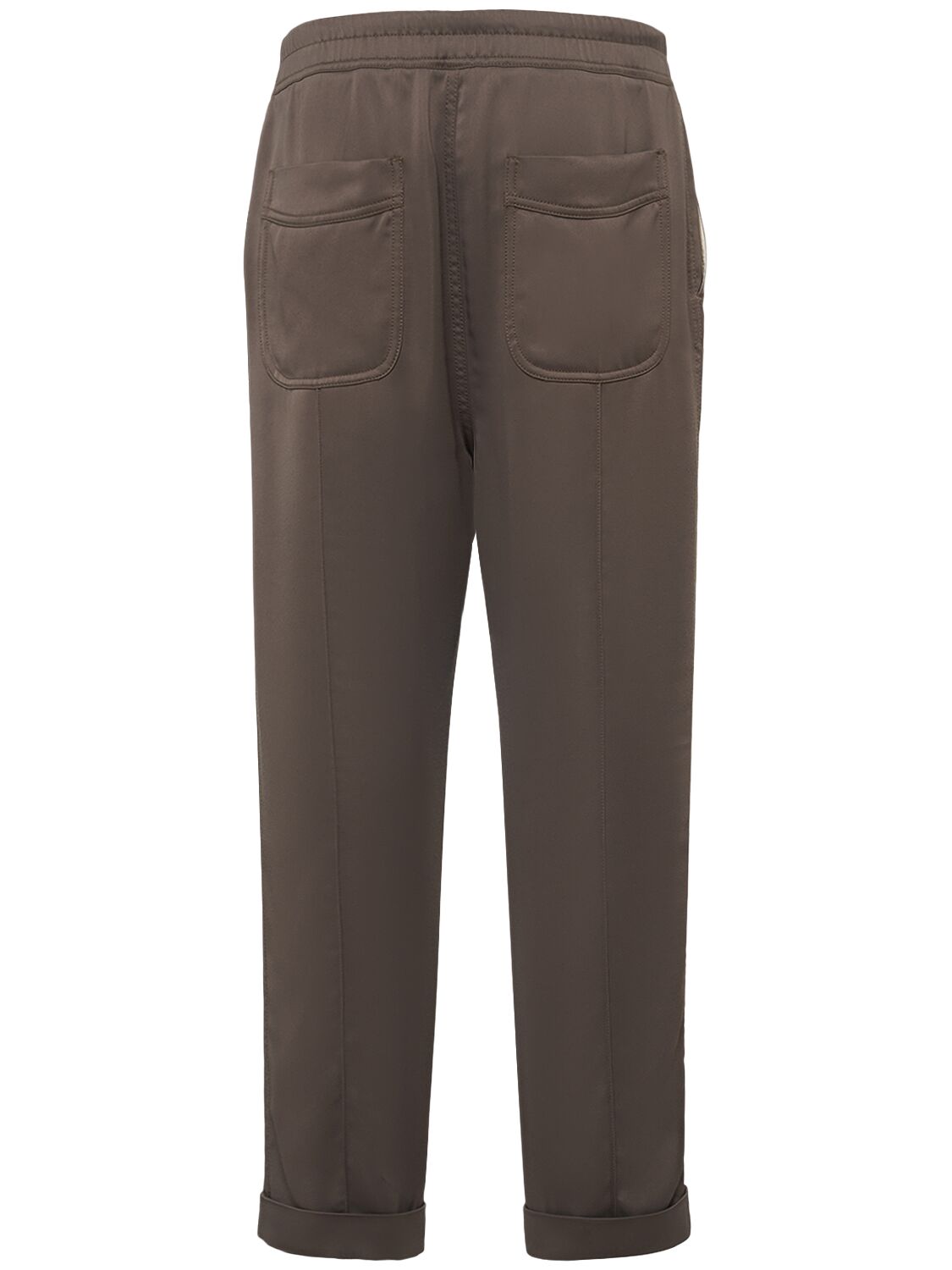 Shop Tom Ford Fluid Viscose Blend Cady Joggers In Brown