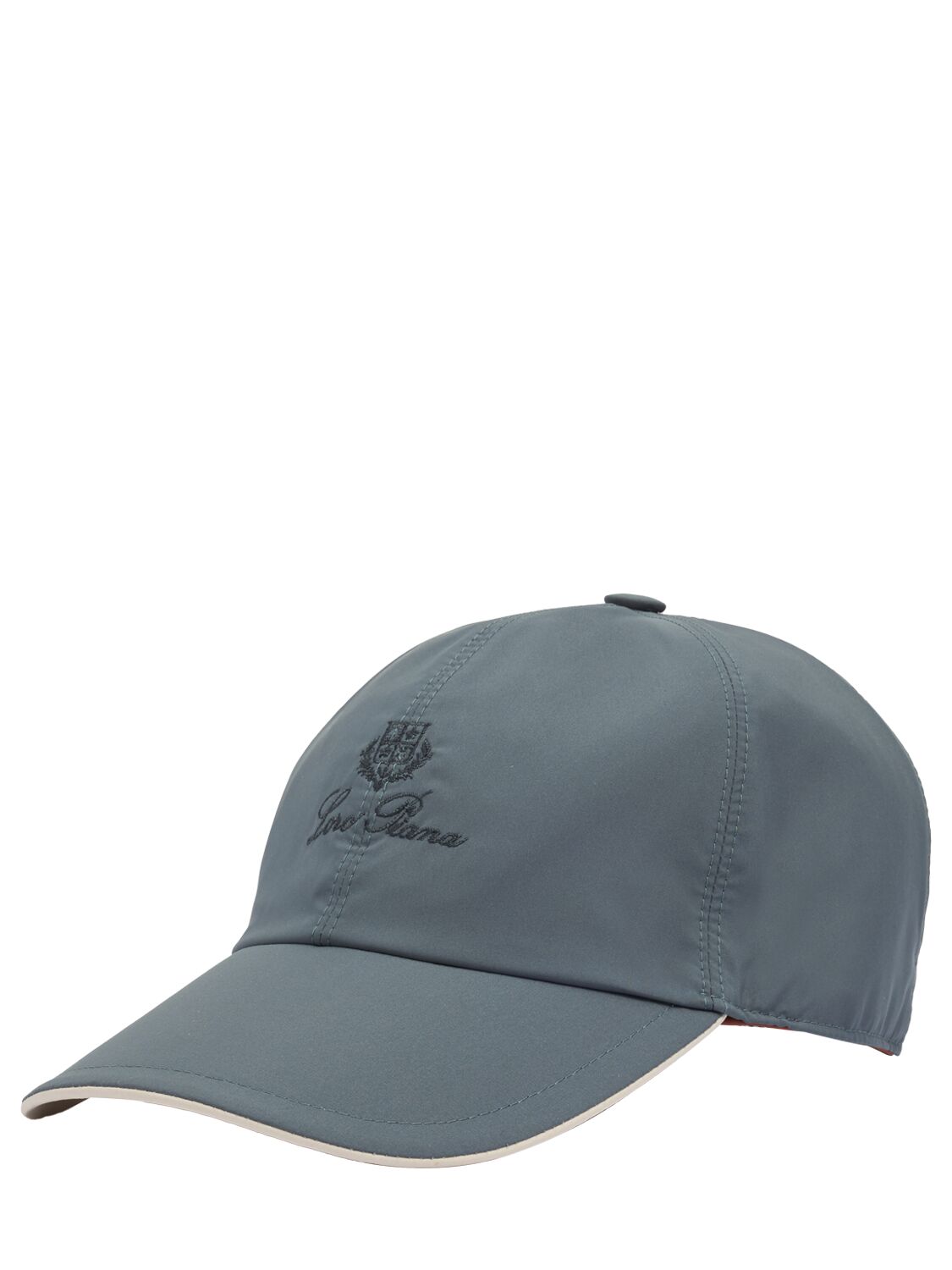 Shop Loro Piana Logo Embroidery Wind Storm System B Cap In Seaweed,white