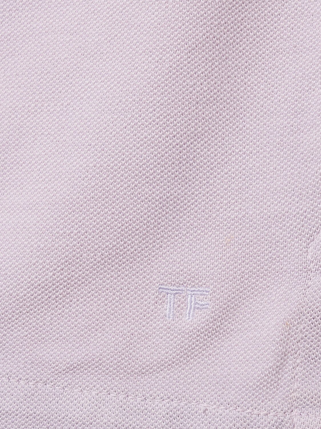 Shop Tom Ford Tennis Cotton Piqué Polo In Light Lavander