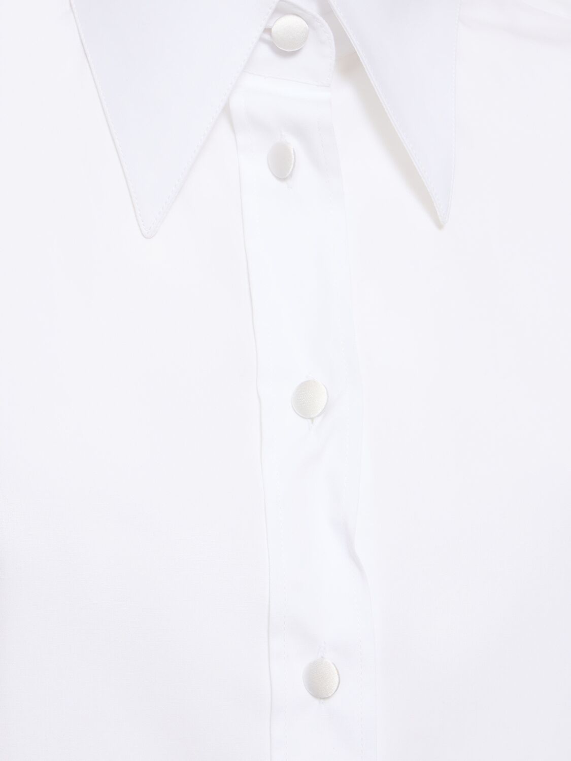 Shop Dolce & Gabbana Stretch Cotton Poplin Shirt In White