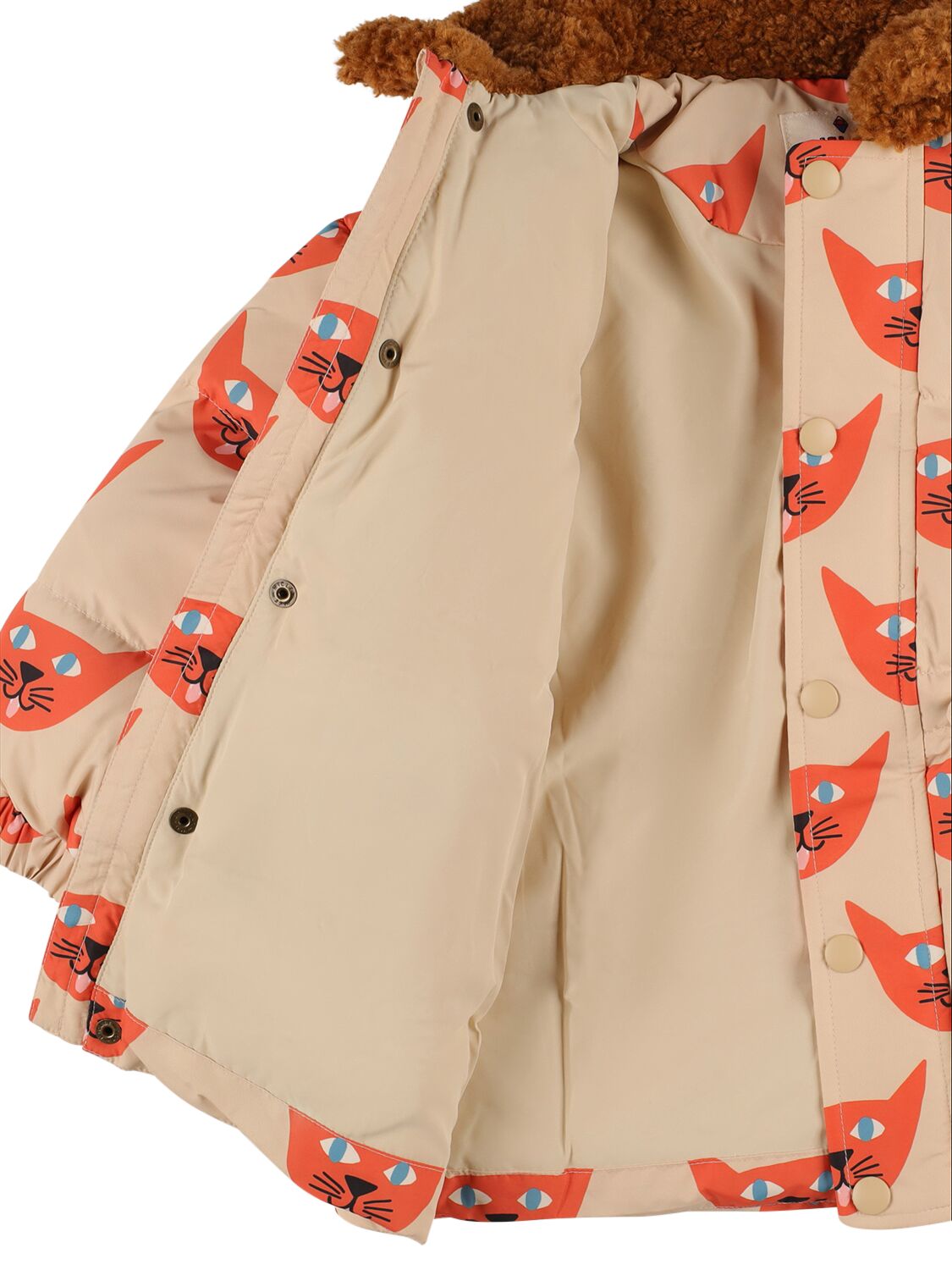 Shop Jellymallow Printed Nylon Puffer Jacket In Multicolor