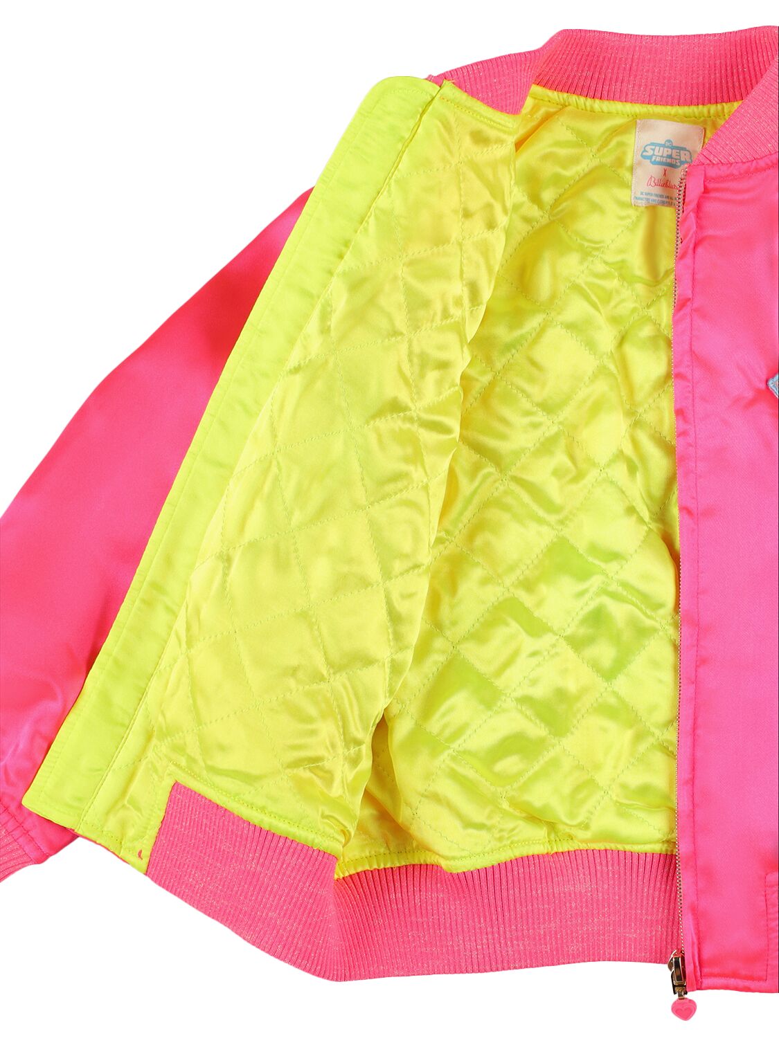 Shop Billieblush Nylon Bomber Puffer Jacket In Fuchsia