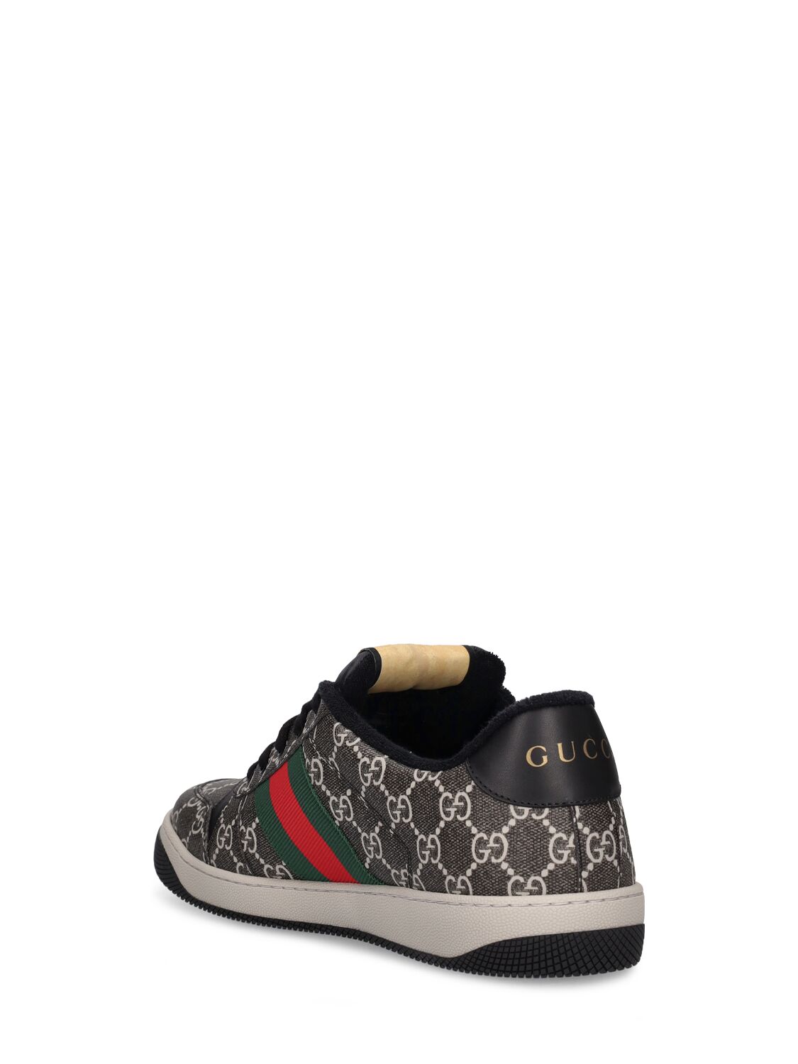Shop Gucci Screener Gg Supreme Sneakers In Black,grey