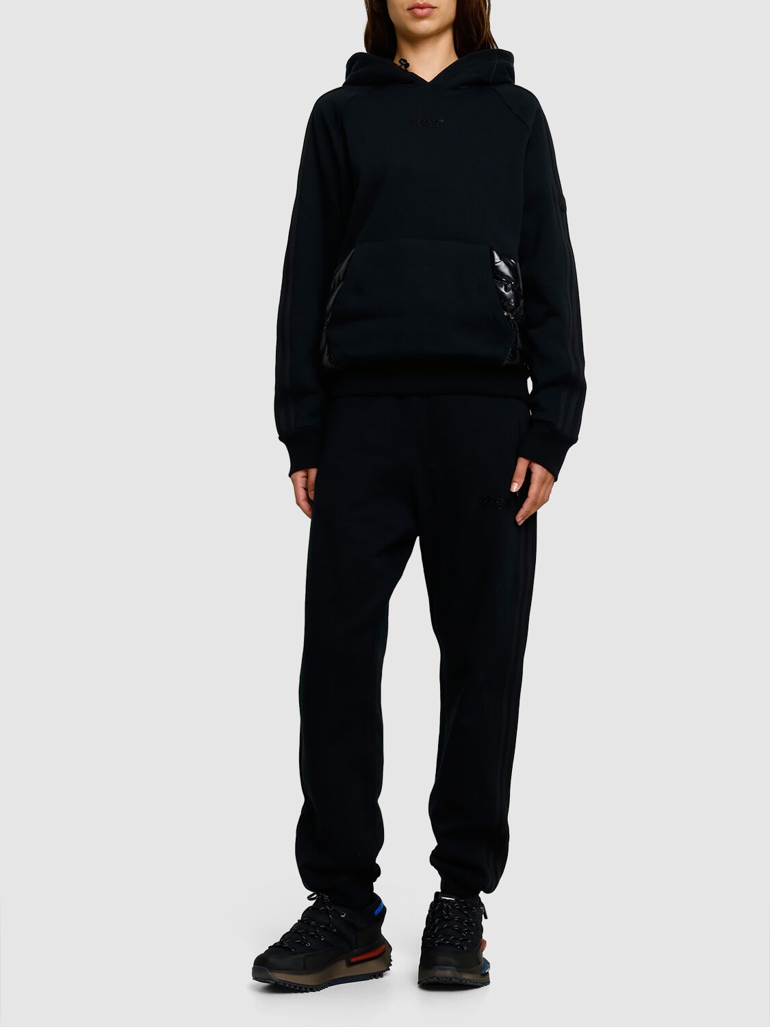 Shop Moncler Genius Moncler X Adidas Cotton Hoodie In Black