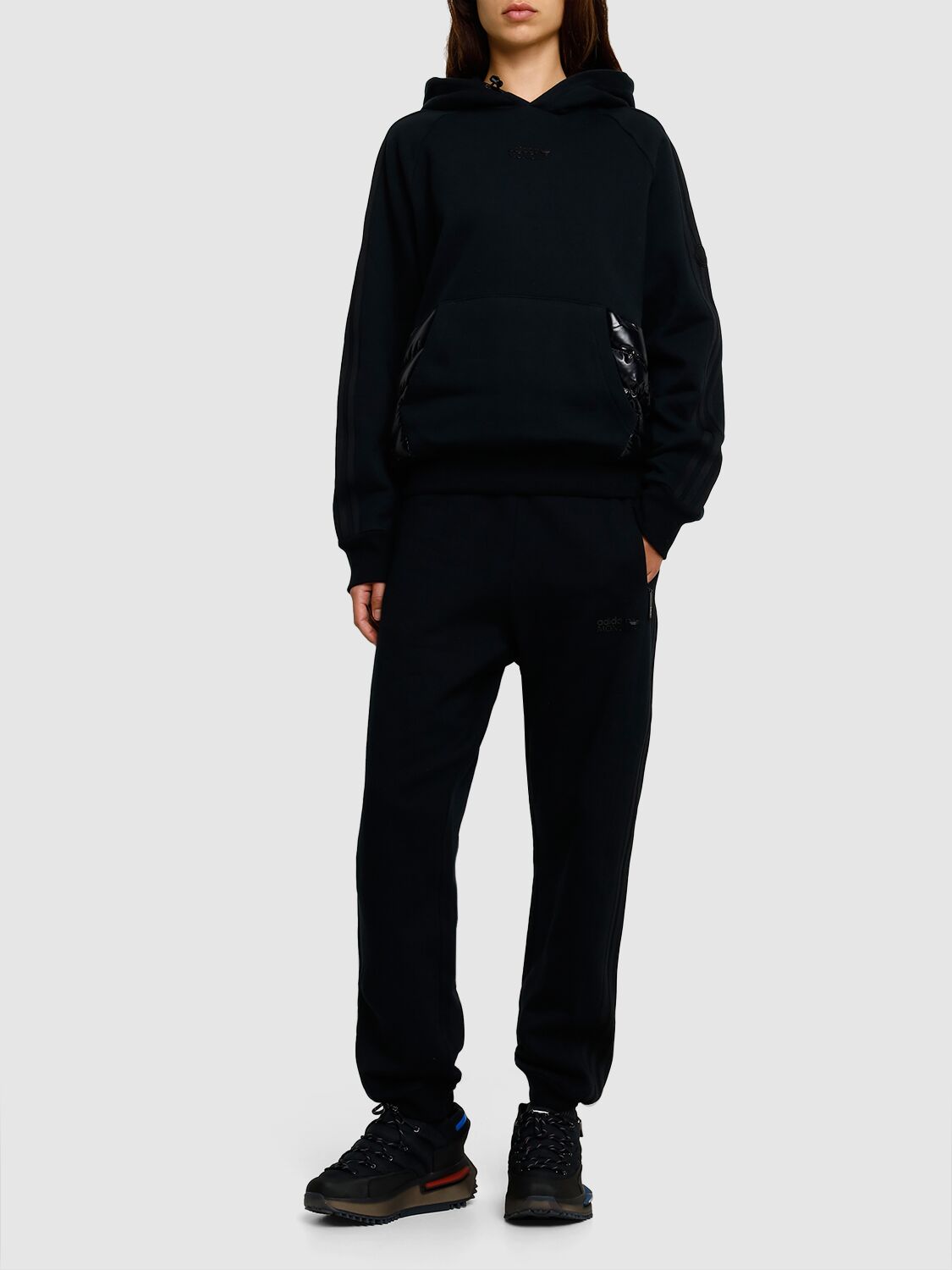 Shop Moncler Genius Moncler X Adidas Jersey Sweatpants In Black