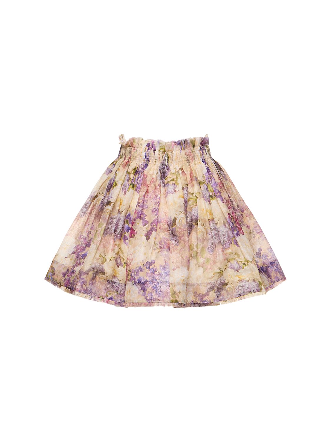 Shop Zimmermann Sensory Printed Linen & Silk Mini Skirt In Multicolor