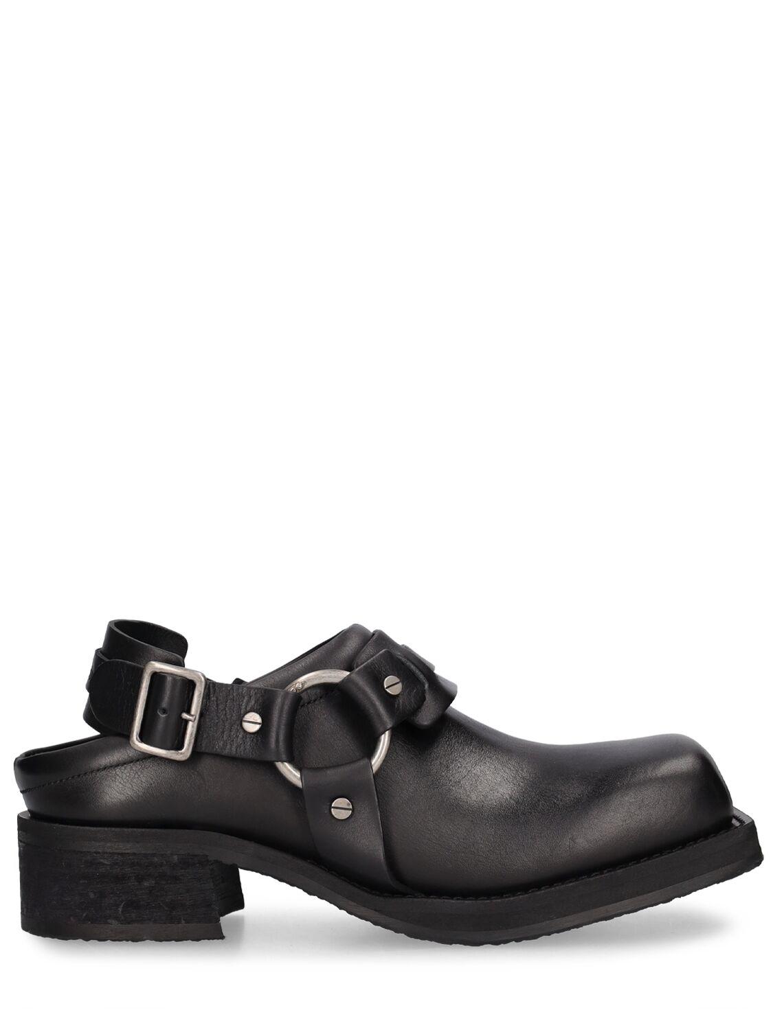 Acne Studios 50mm Leather Slingback Mules In Black