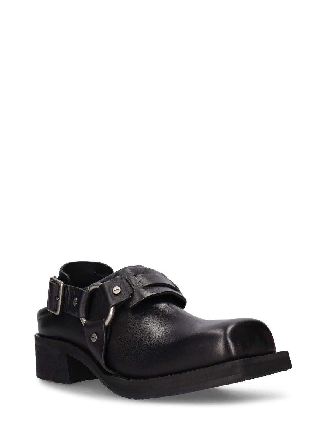 Shop Acne Studios 50mm Leather Slingback Mules In Black