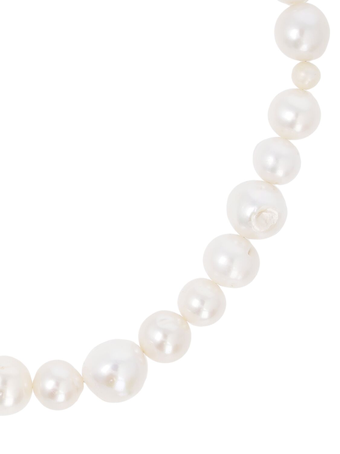 Shop Magda Butrym Silver And Pearl Collar Necklace In White