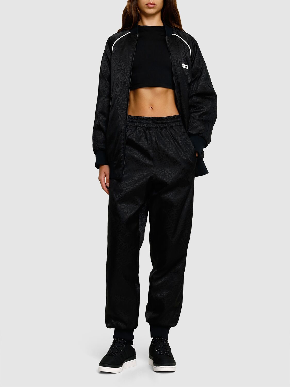 Shop Moncler Genius Moncler X Adidas Nylon Sweatpants In Black