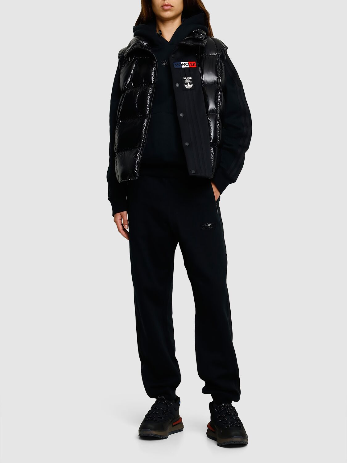 Shop Moncler Genius Moncler X Adidas Bozon Down Vest In Black
