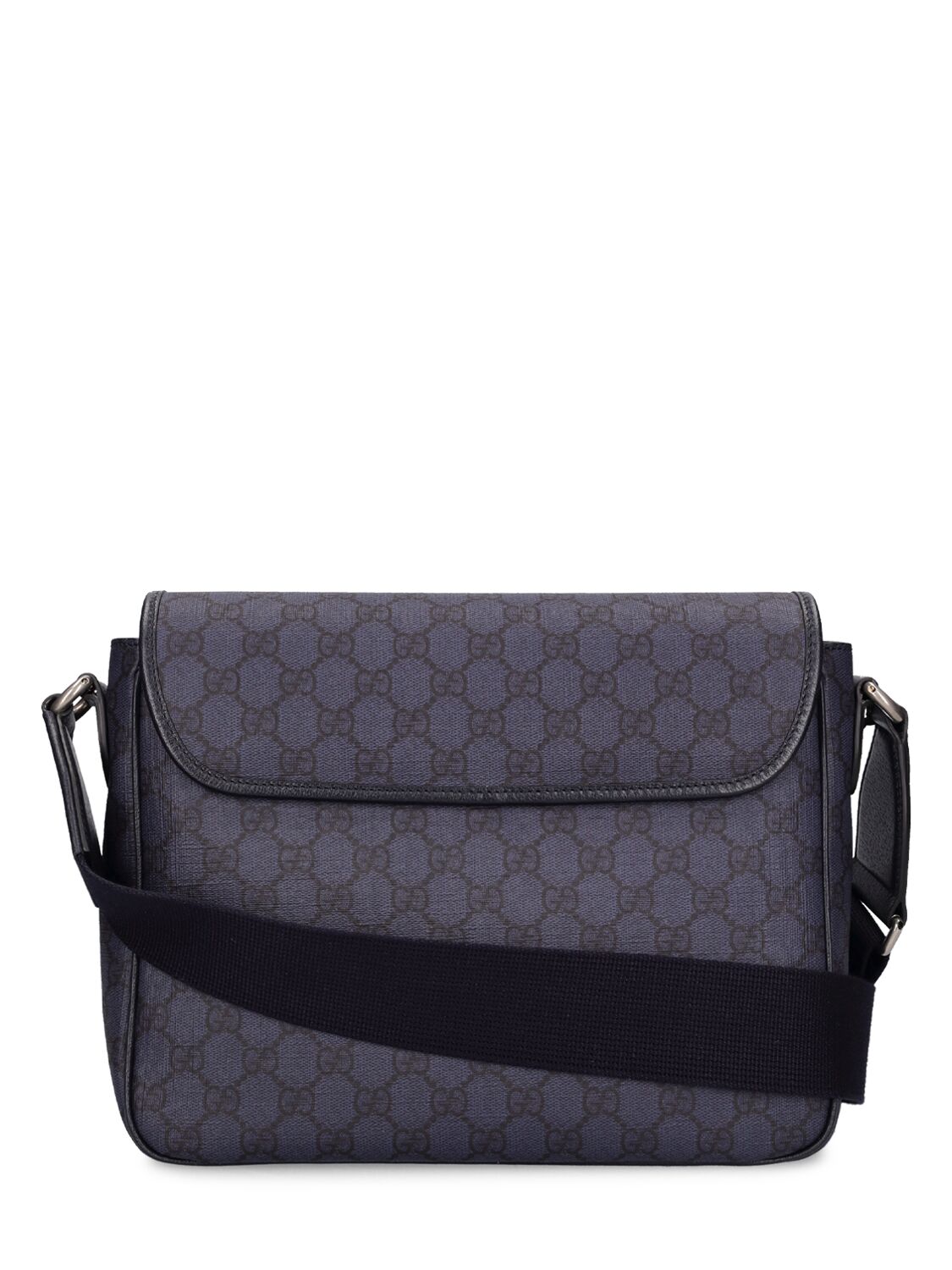 Shop Gucci Ophidia Gg Supreme Medium Crossbody Bag In Blue,black