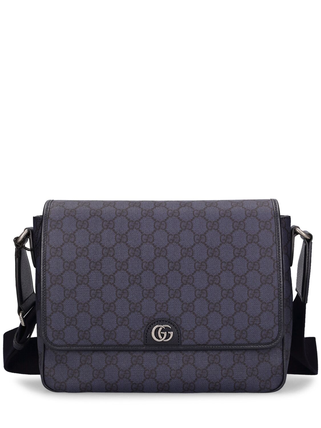 Gucci Ophidia Gg Supreme Medium Crossbody Bag In Blue,black