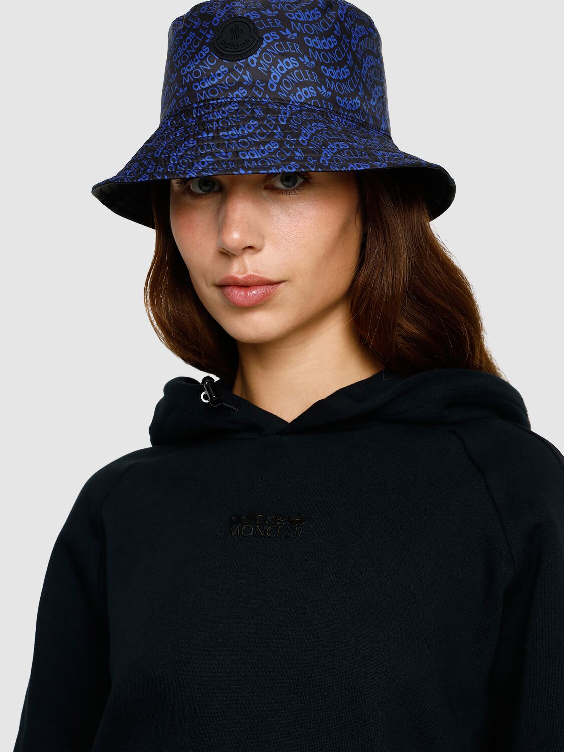 Shop Moncler Genius Moncler X Adidas Tech Bucket Hat In Black,blue