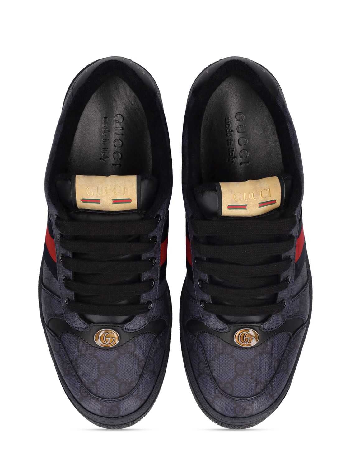 Shop Gucci Screener Gg Supreme Sneakers In Blue,black