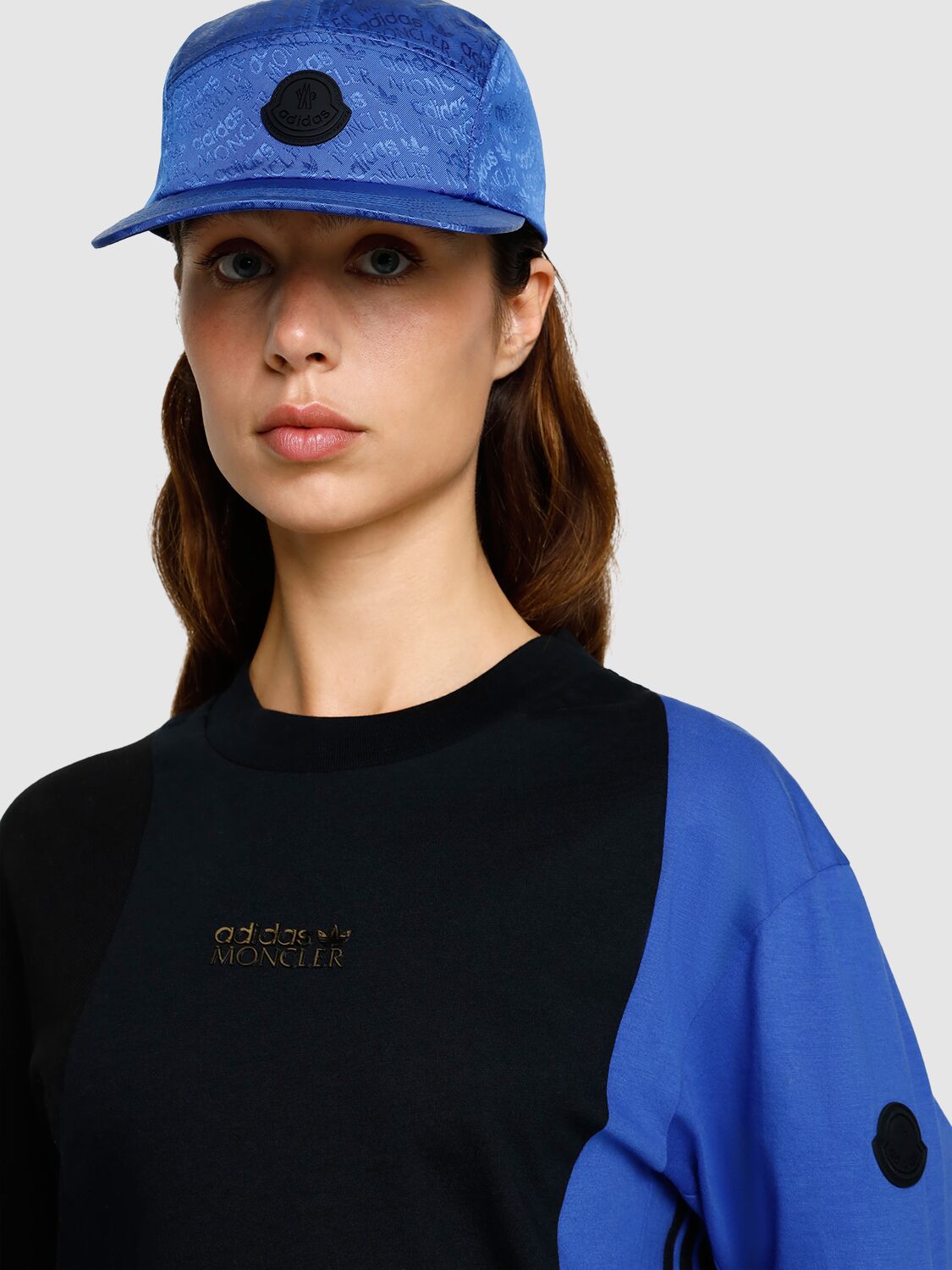 Shop Moncler Genius Moncler X Adidas Nylon Baseball Cap In Shiny Blue