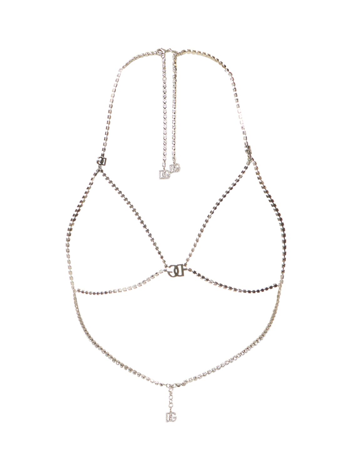 Shop Dolce & Gabbana Crystal Embellished Body Jewel In Silver