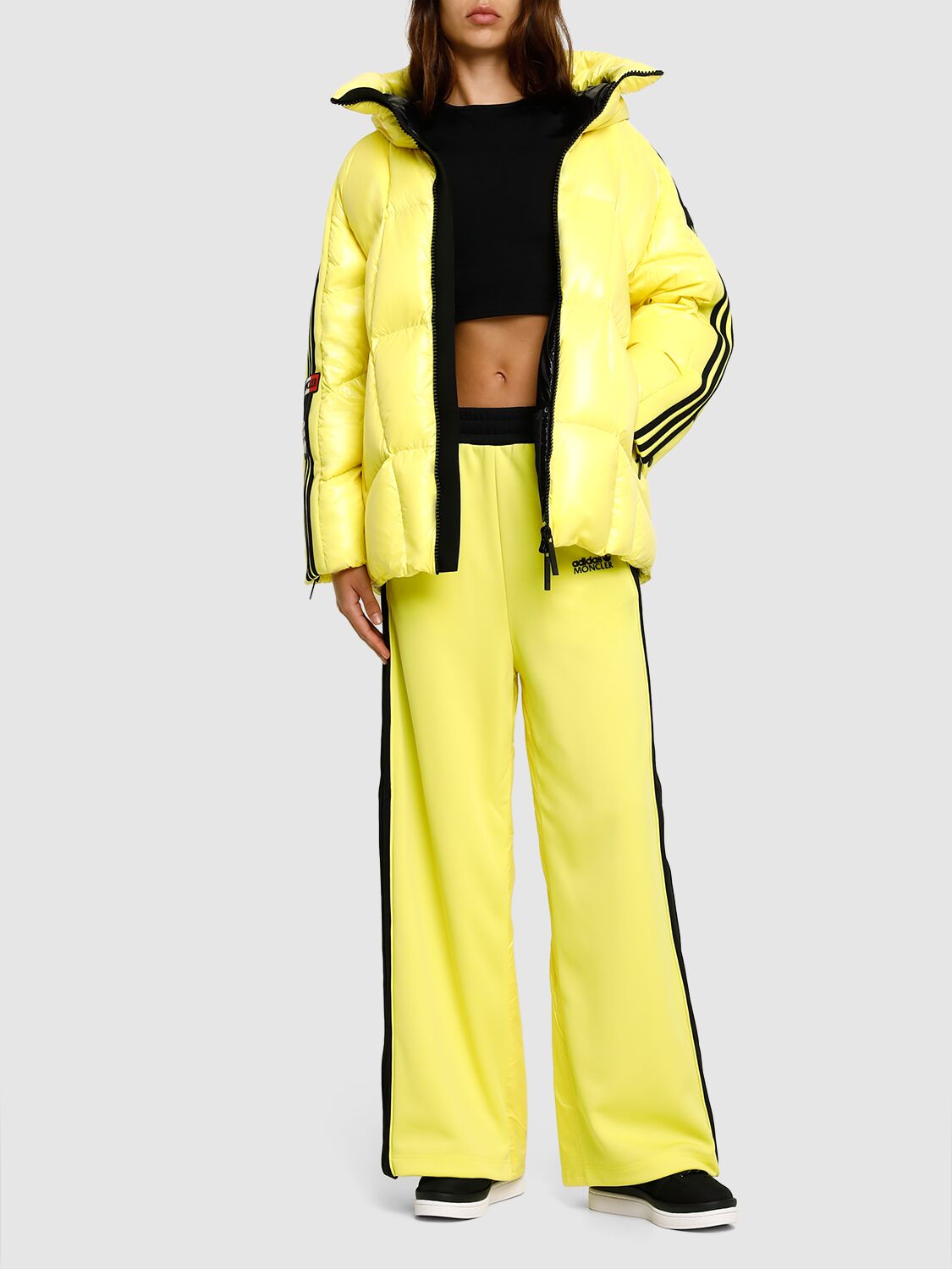 Shop Moncler Genius Moncler X Adidas Beiser Down Jacket In Bright Yellow