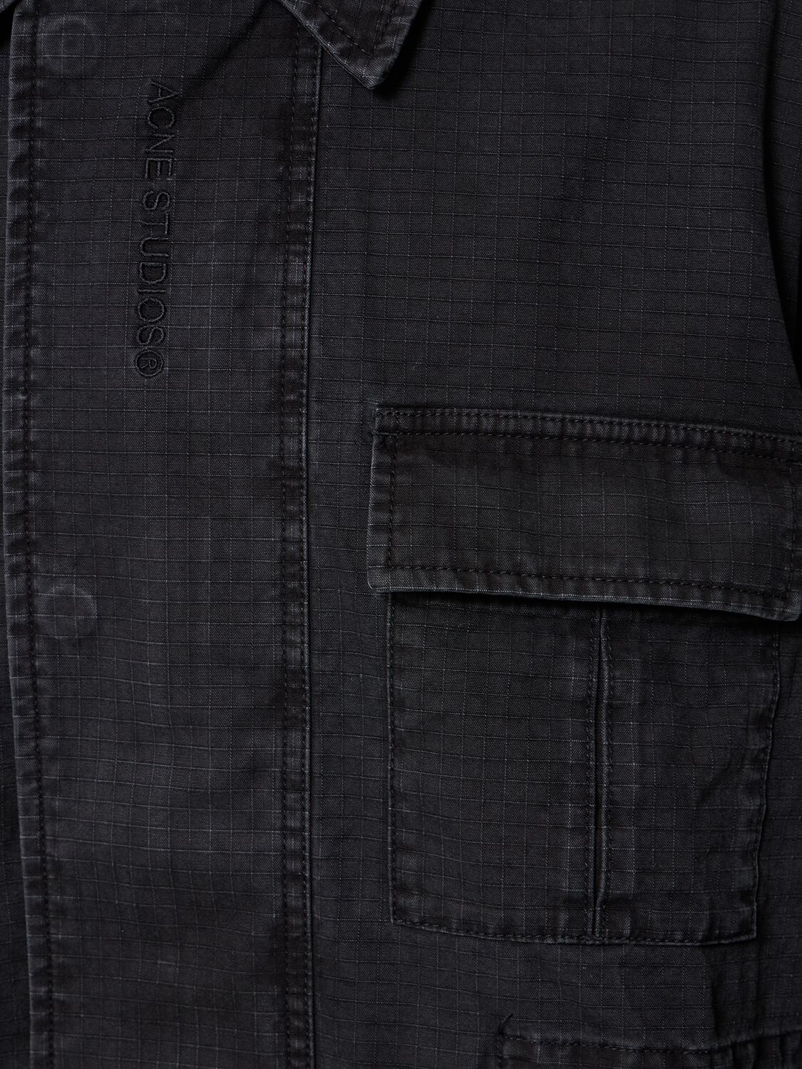 Shop Acne Studios Ostera Cotton Ripstop Jacket In Black