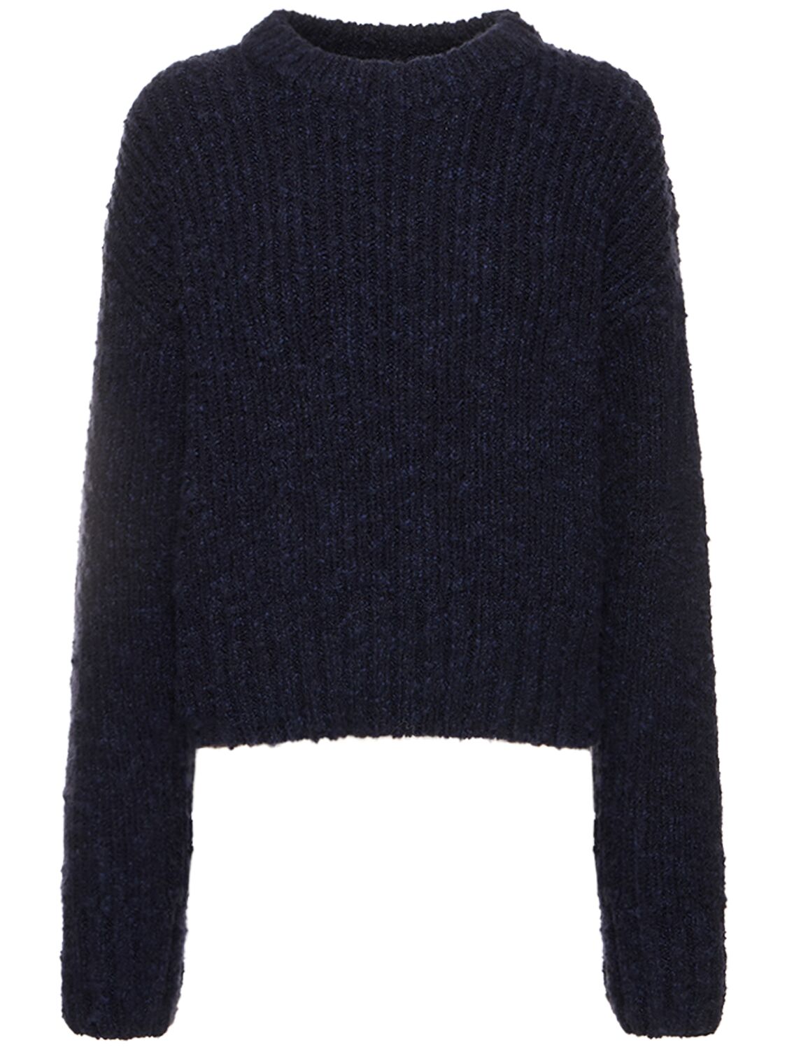 Brushed Textured Wool Sweater – WOMEN > CLOTHING > KNITWEAR