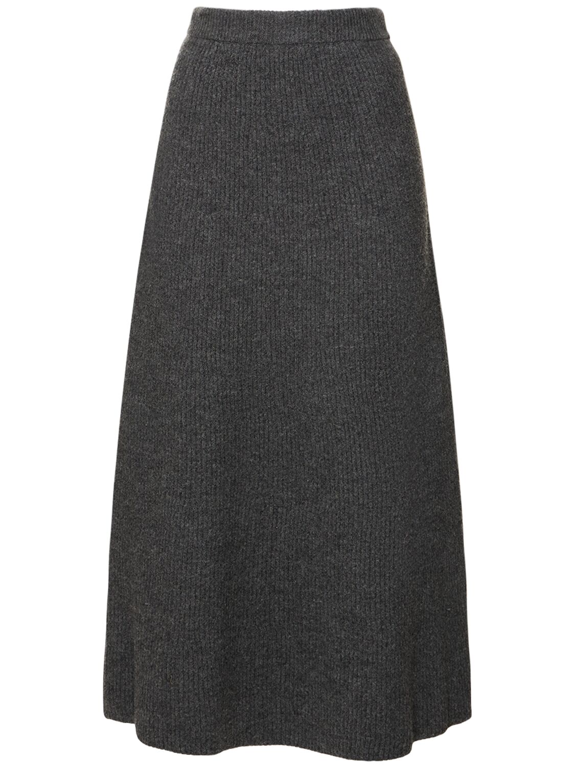 Milled Wool Midi Skirt