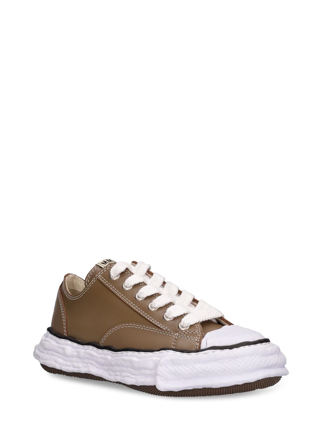 Shop Miharayasuhiro Peterson Low 23 Og Sole Leather Sneakers In Brown