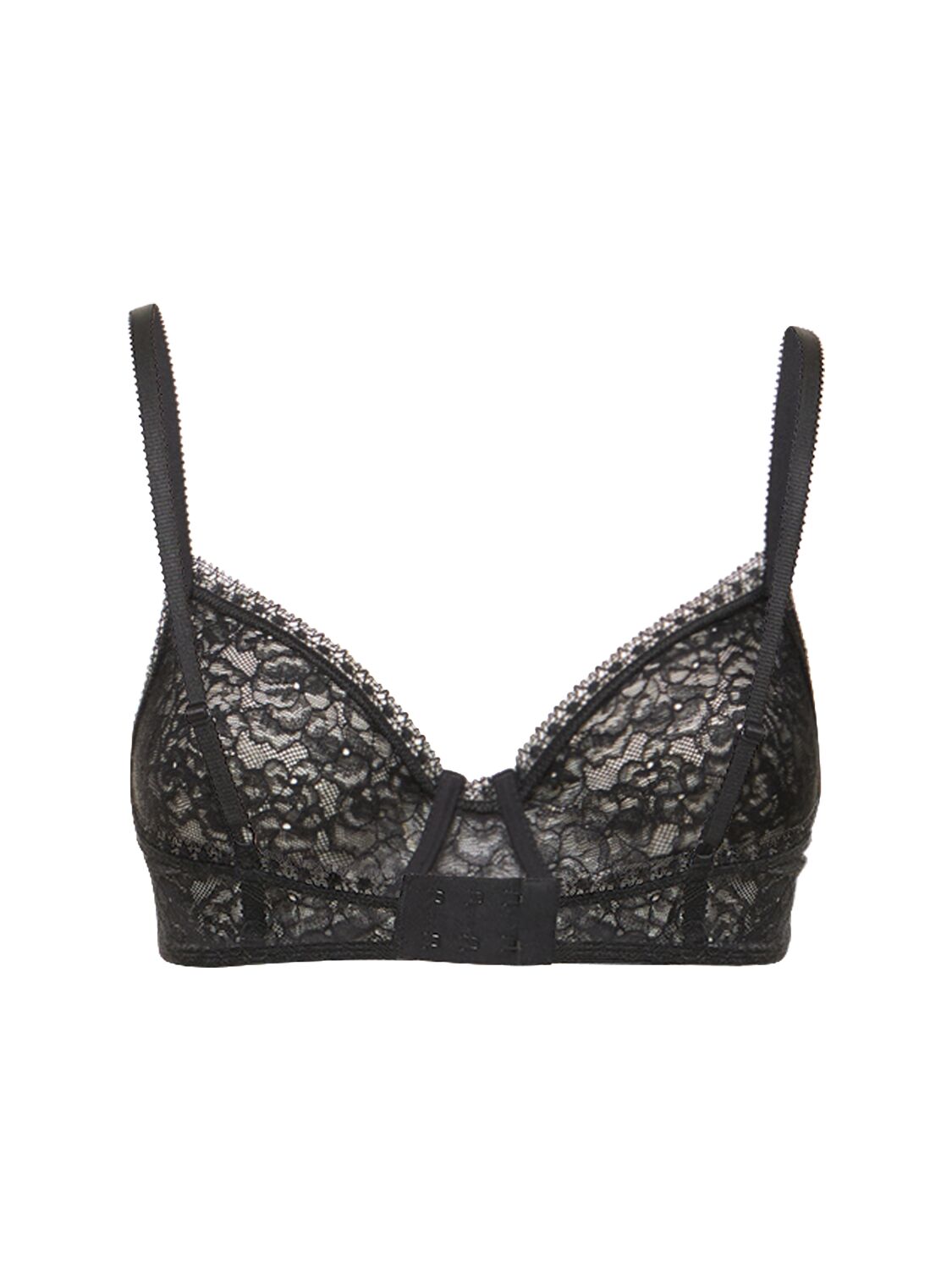 Shop Eres Tendresse Lace Tulle Bra In Black