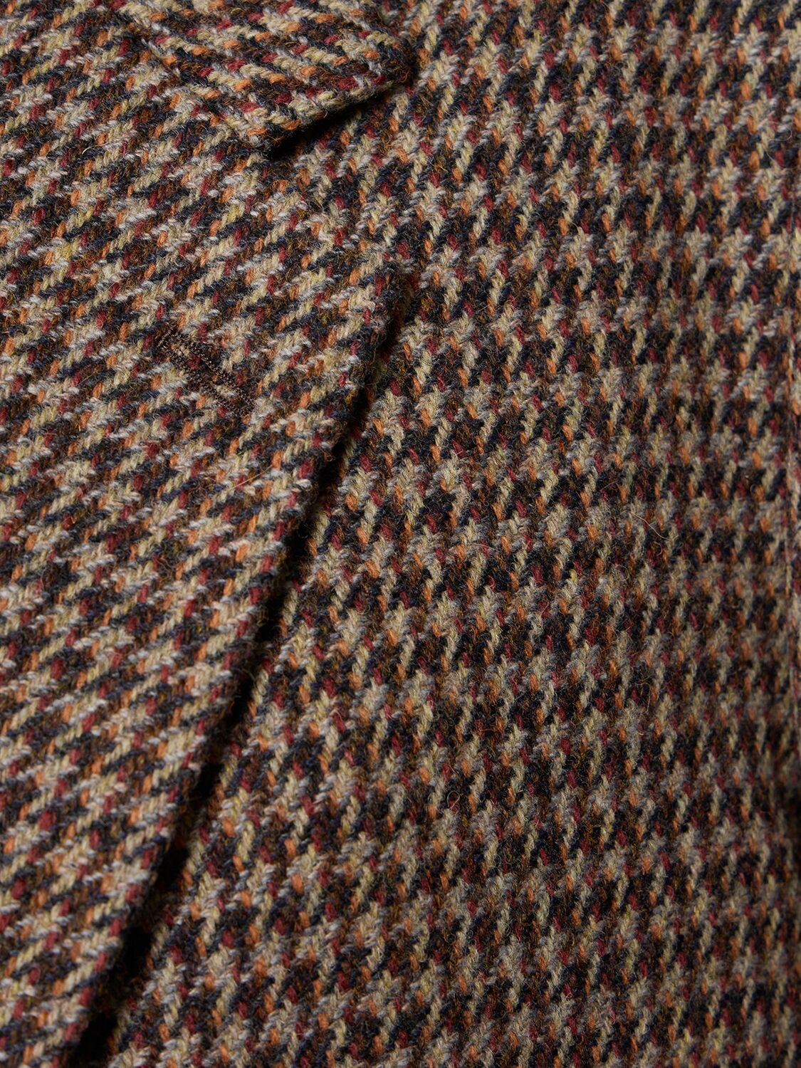 Shop Auralee British Wool Tweed Jacket In Brown