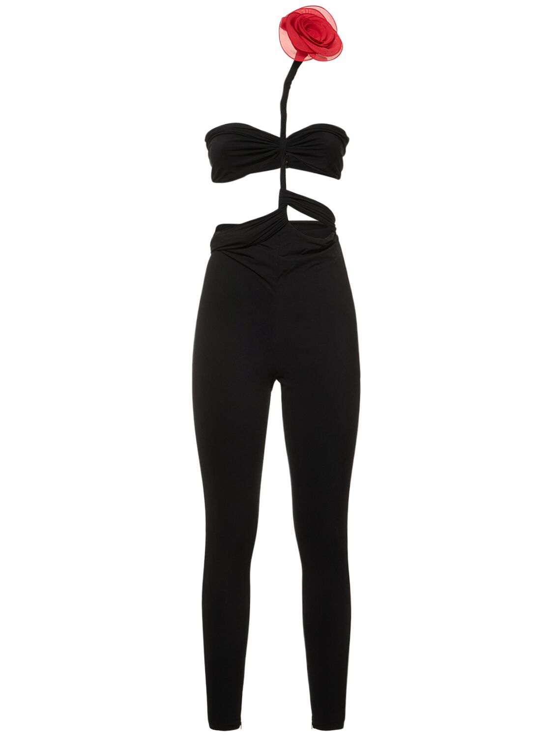Magda Butrym Lvr Exclusive Jersey Jumpsuit In Black