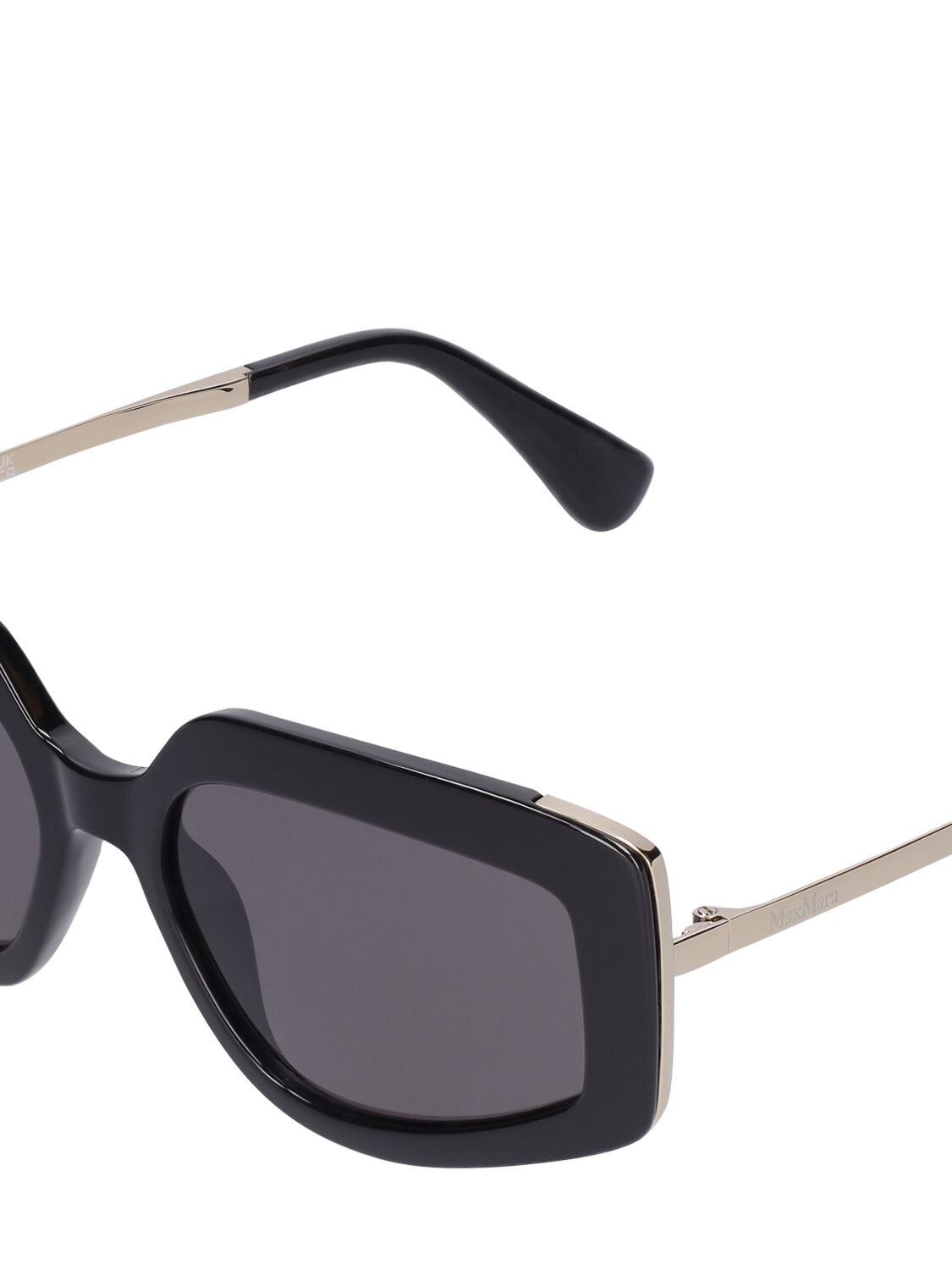 Shop Max Mara Design 7 Geometric Sunglasses In Black,smoke