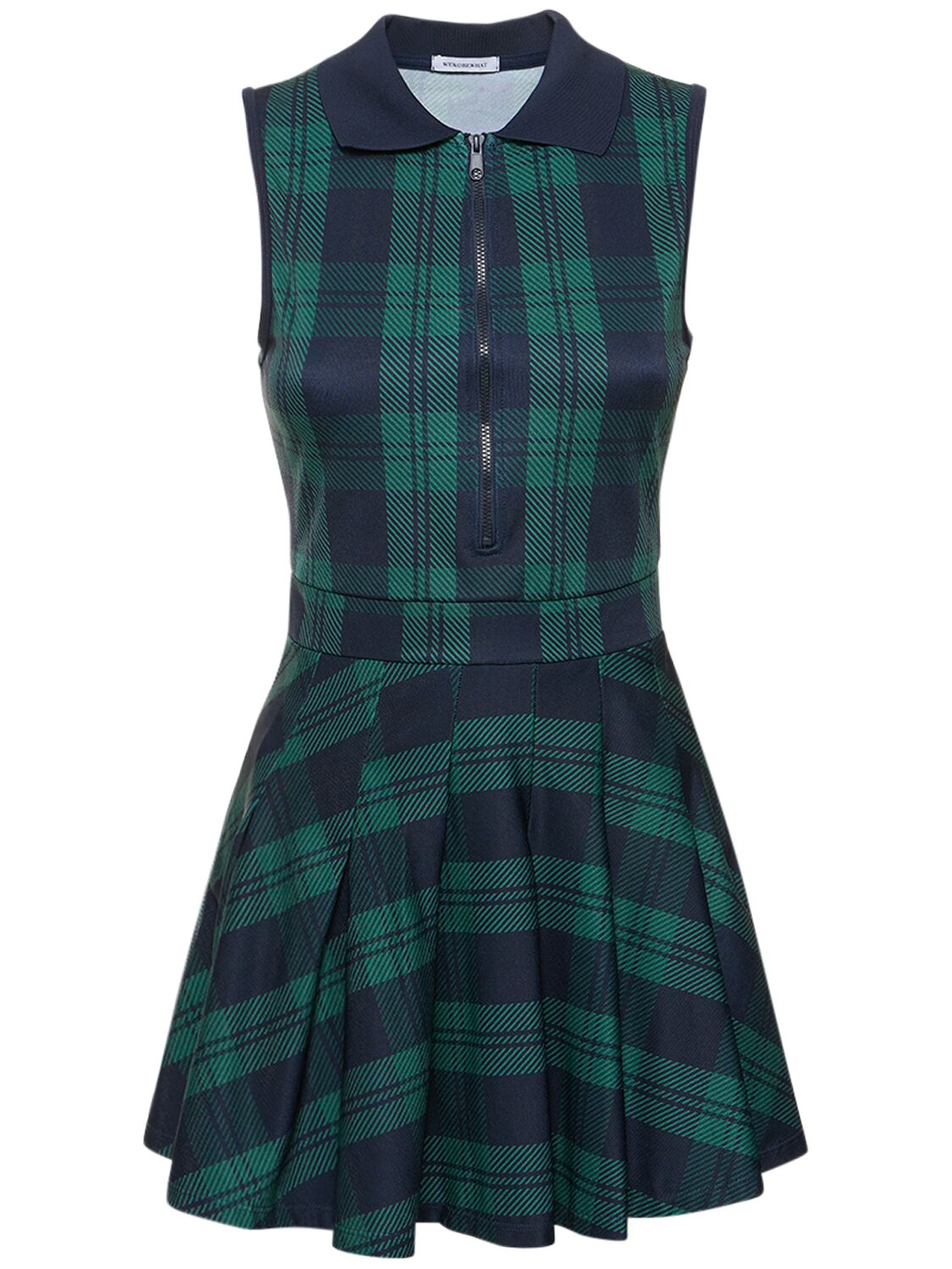 Weworewhat Tennis Zip-up Dress In Blue,green | ModeSens