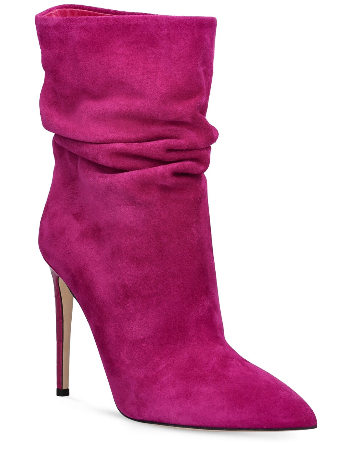 Shop Paris Texas 105mm Slouchy Suede Ankle Boots In Fuchsia