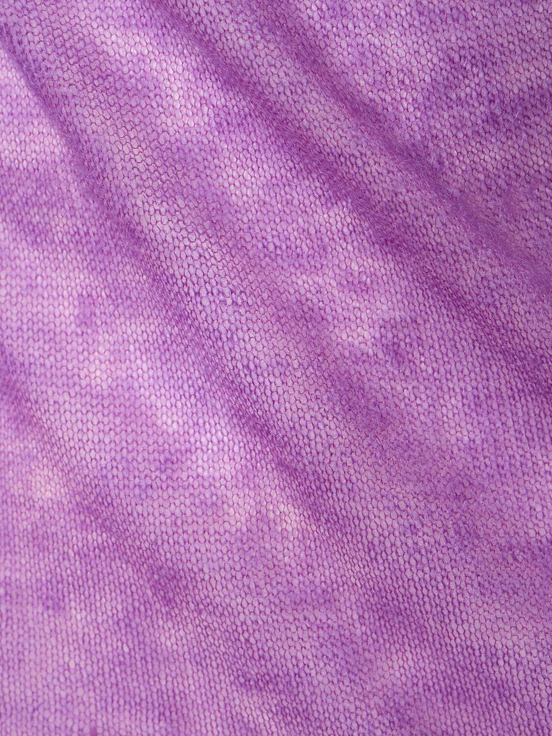 Shop Auralee Kid Mohair Sheer Knit Boatneck Sweater In Purple