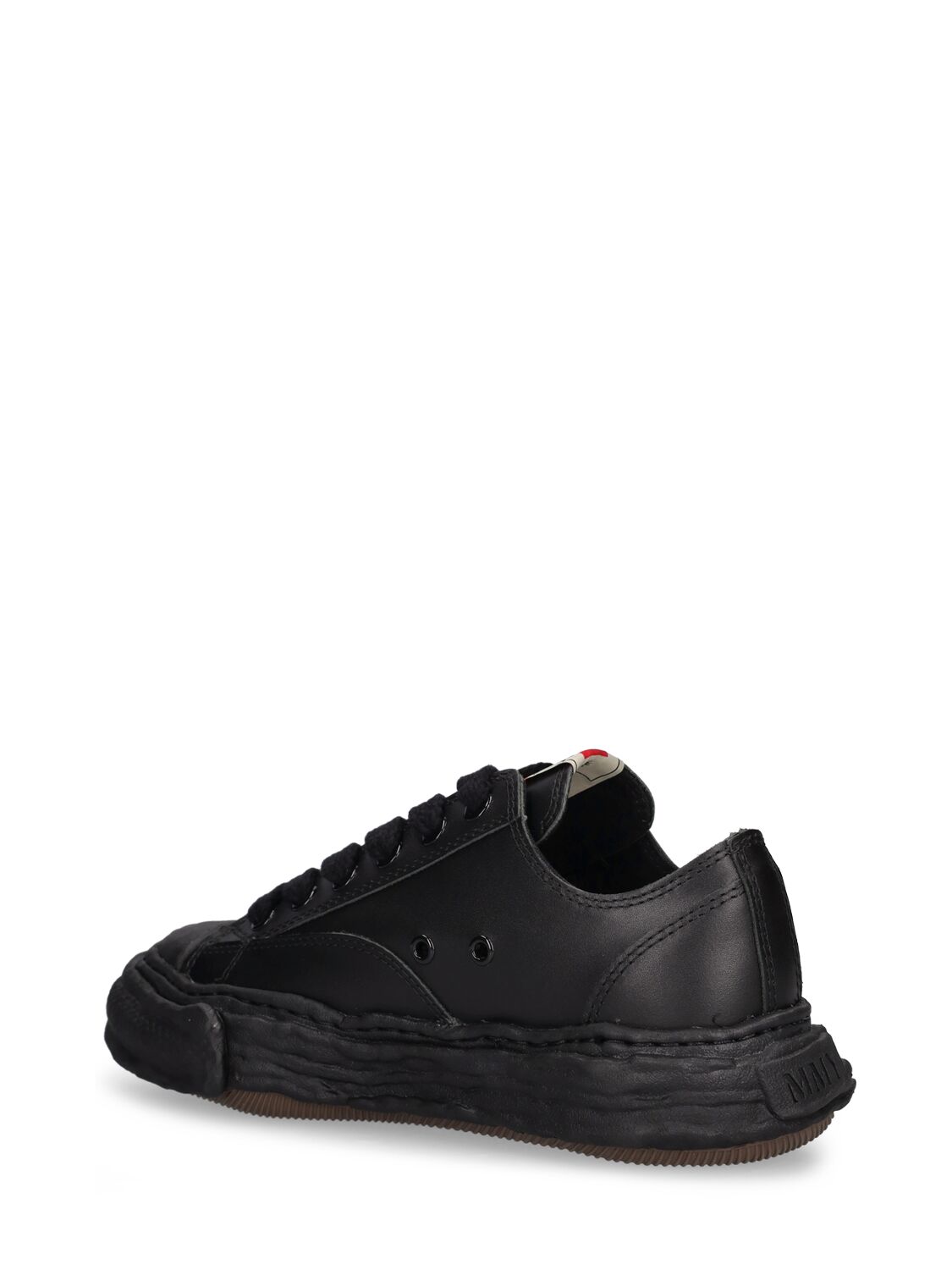 Shop Miharayasuhiro Peterson Low 23 Og Sole Leather Sneakers In Black