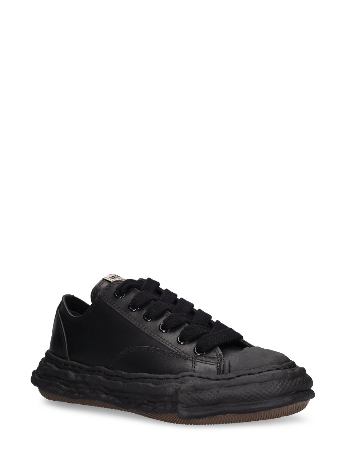 Shop Miharayasuhiro Peterson Low 23 Og Sole Leather Sneakers In Black