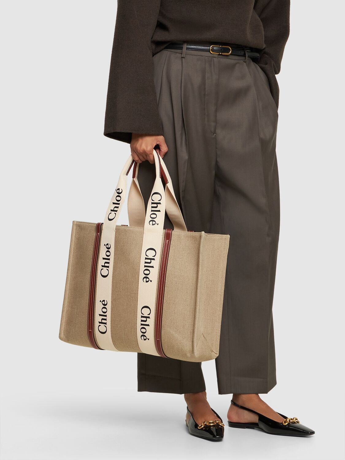 Large Woody Canvas Tote Bag