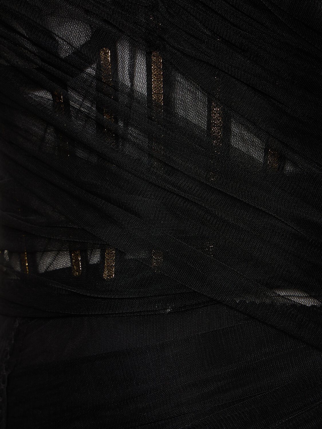 Dolce & Gabbana Draped Tulle Corset Dress In Black