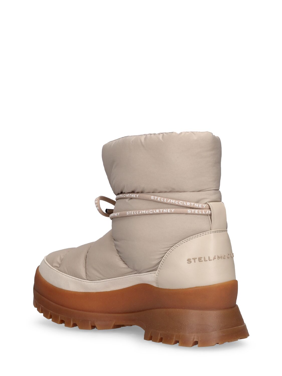 Shop Stella Mccartney 50mm Trace Recycled Polyamide Boots In Beige