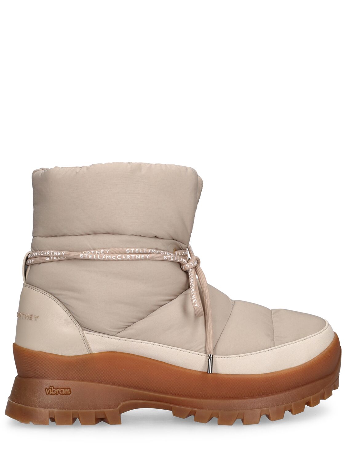Shop Stella Mccartney 50mm Trace Recycled Polyamide Boots In Beige