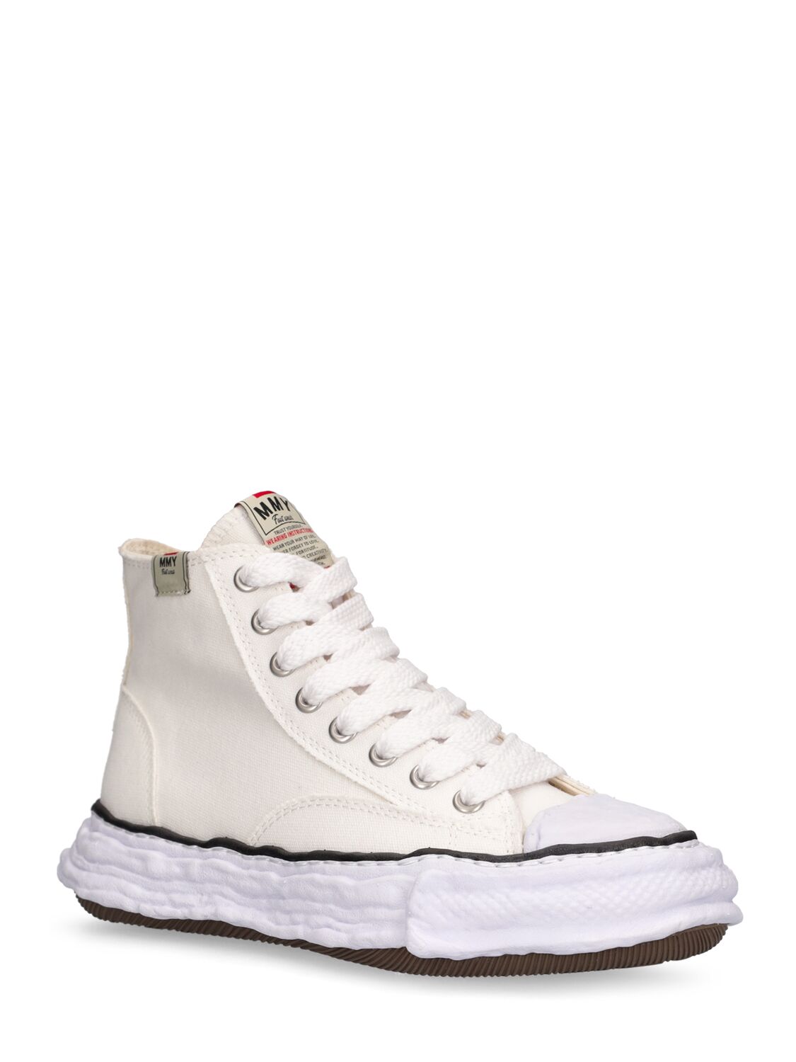 Shop Miharayasuhiro Peterson High 23 Og Sole Canvas Sneakers In White