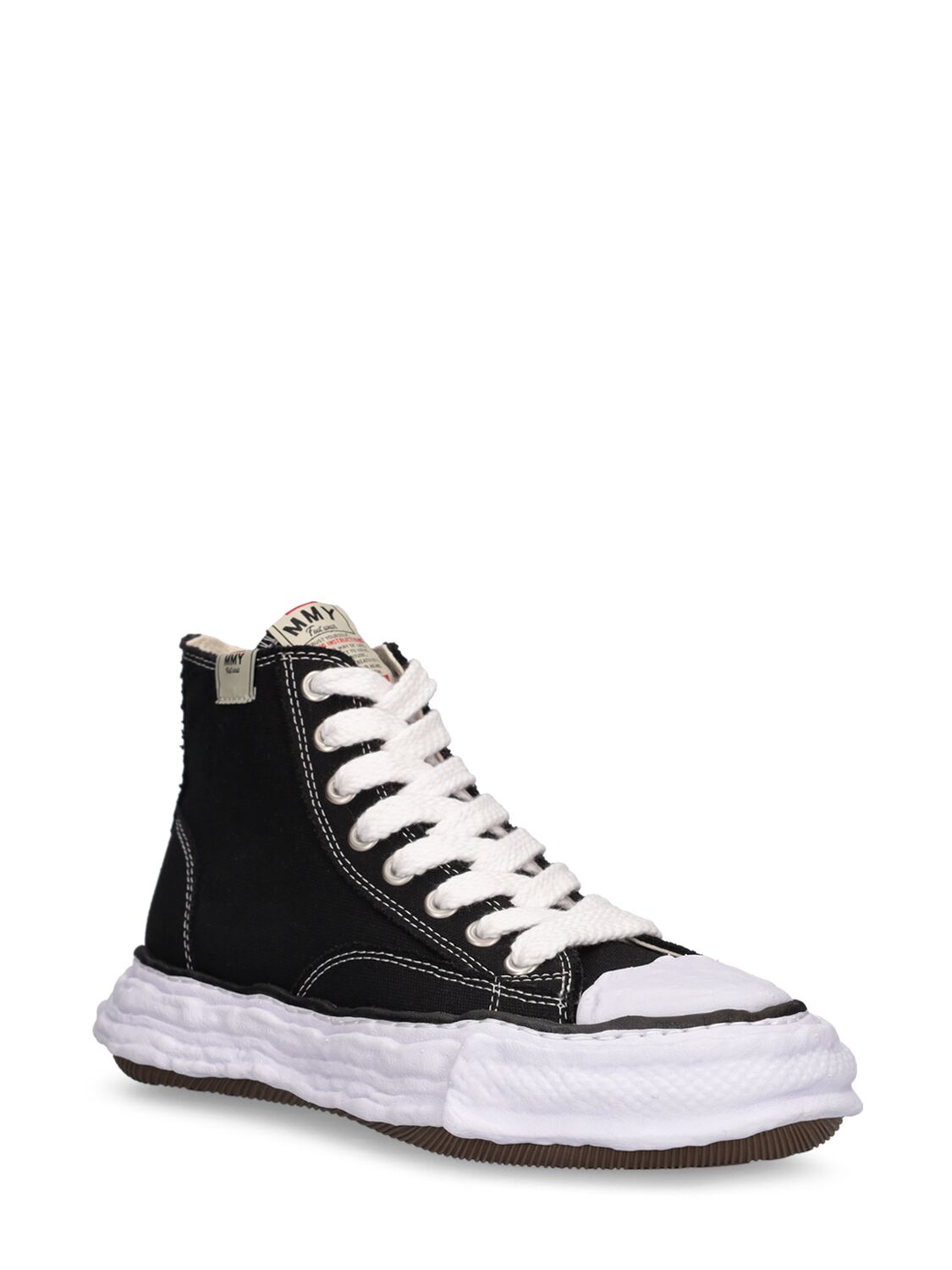 Shop Miharayasuhiro Peterson High 23 Og Sole Canvas Sneakers In Black