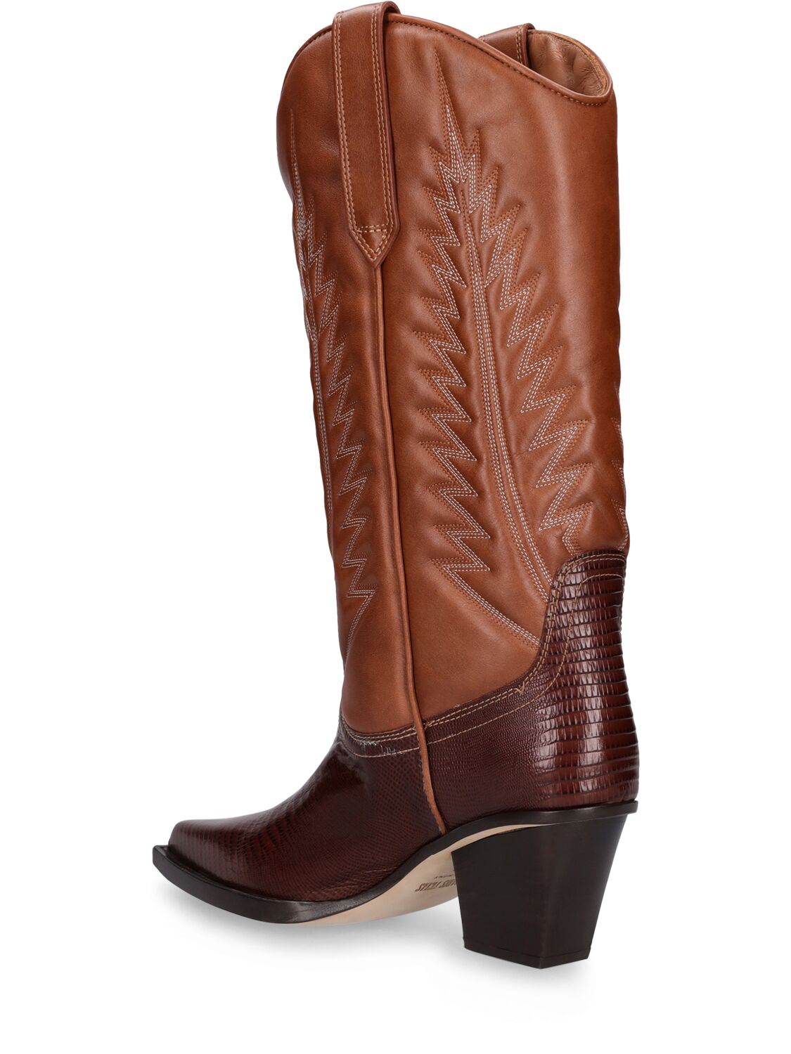 Shop Paris Texas 60mm Rosario Lizard Print Leather Boots In Brown