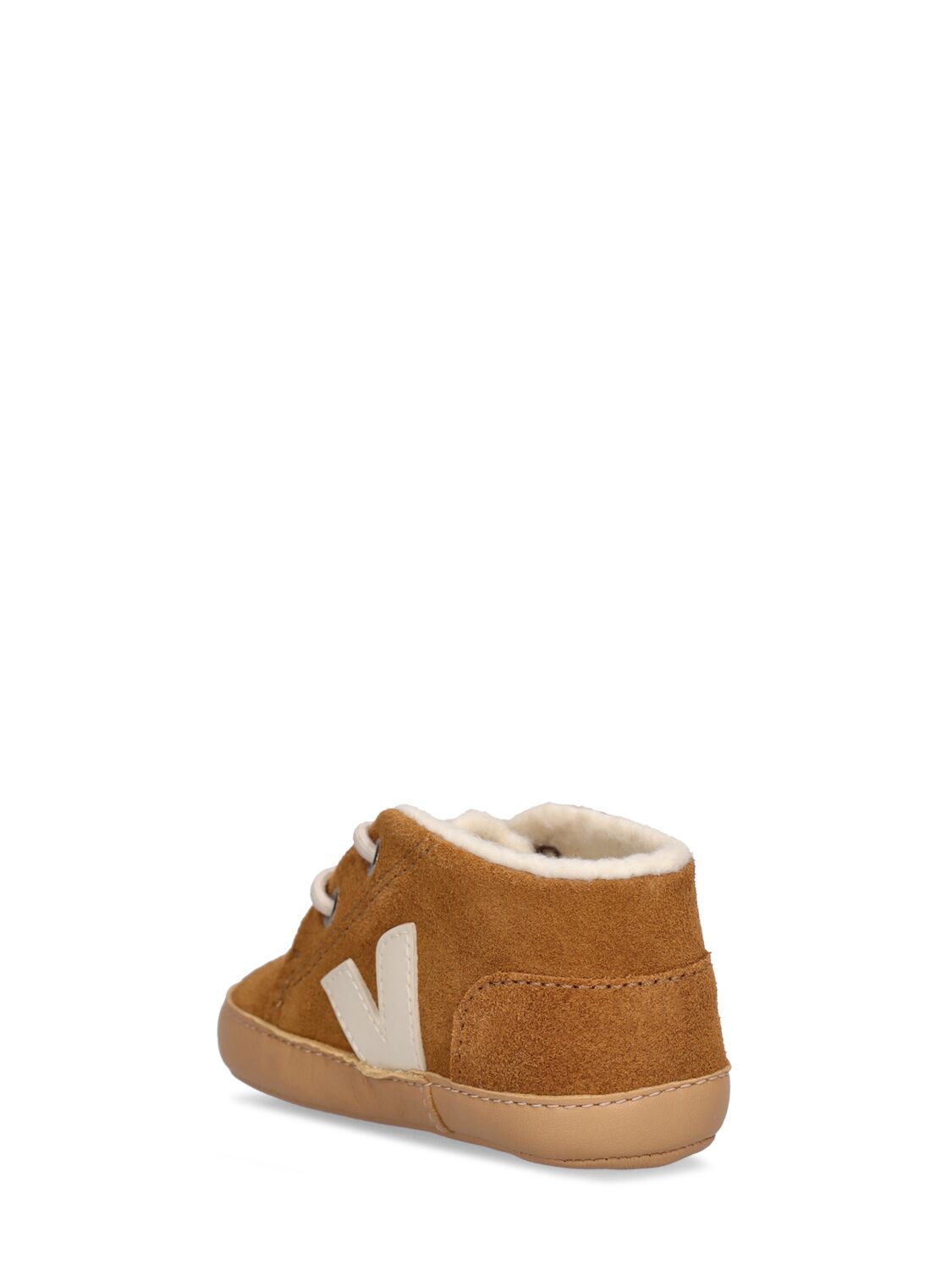 Shop Veja Suede Pre-walker Shoes In Brown