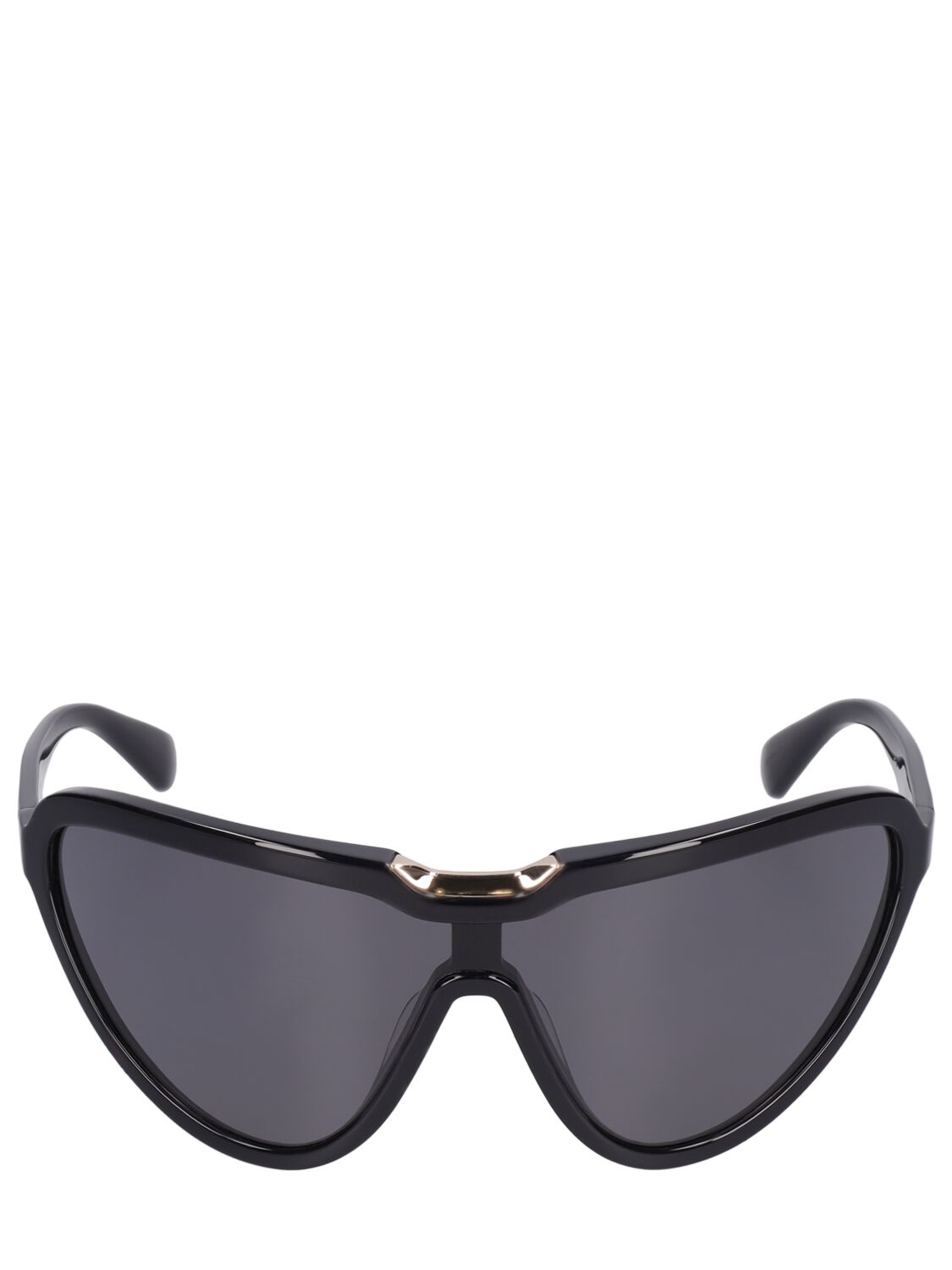 Max Mara Emil Mask Acetate Sunglasses In Black,smoke